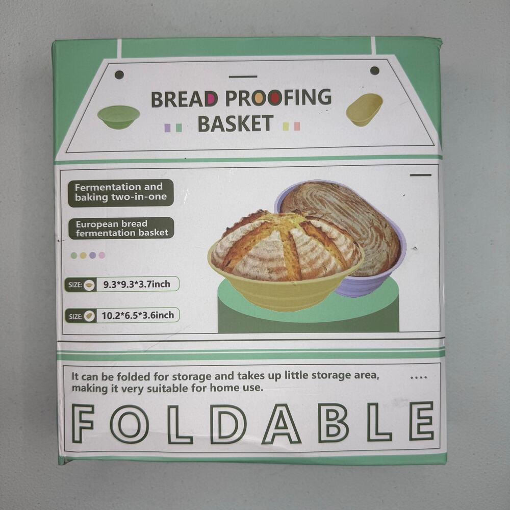 Silicone Bread Proofing Basket Set Round Oval Banneton Sourdough Kit Whisk Lame